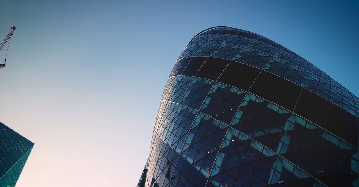 Glass towers in the City of London.